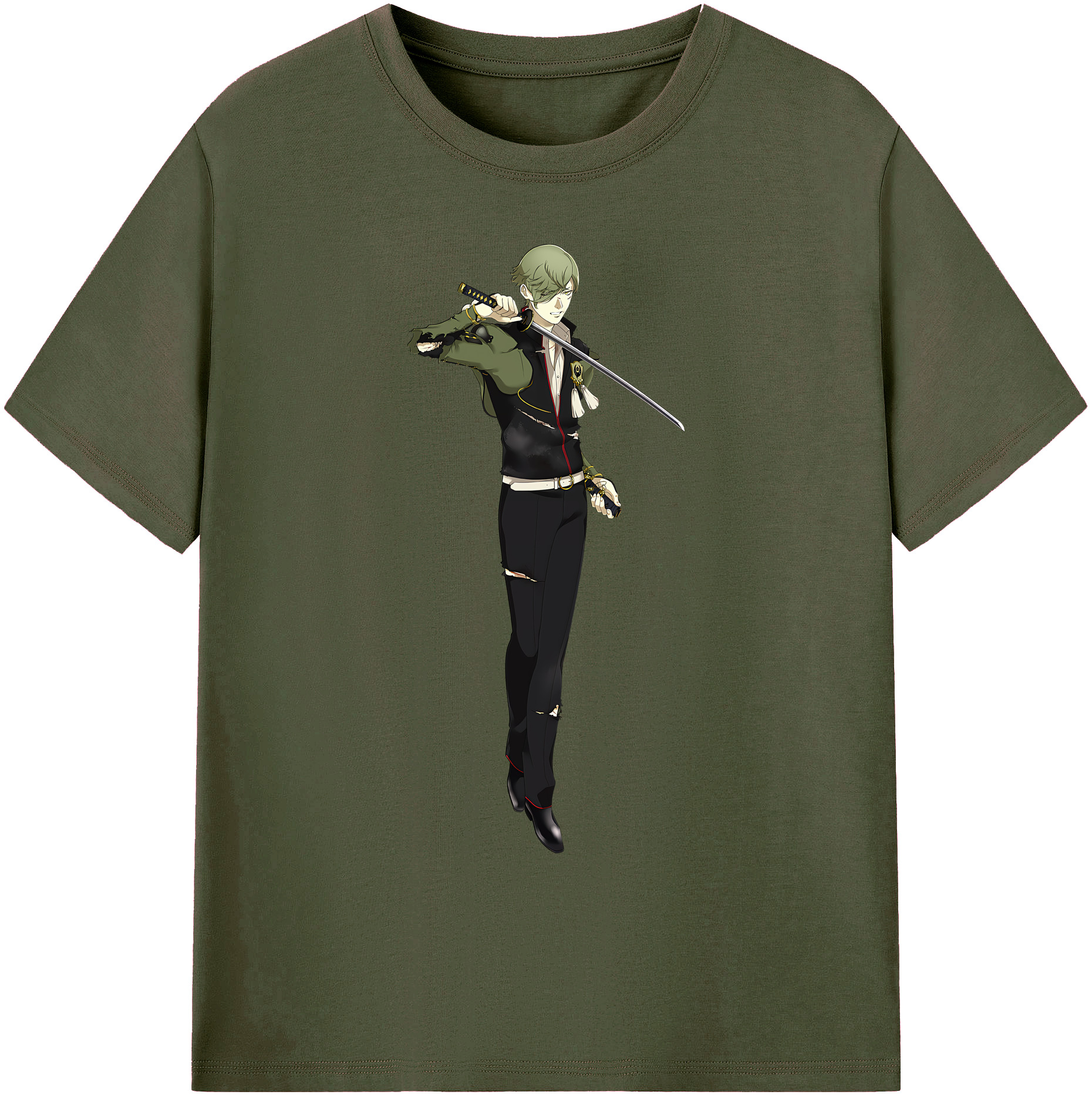 （画像用） 刀剣乱舞 Touken Ranbu 綿100％ メンズ半袖Tシャツ｜肌触りやわらか＆通気性